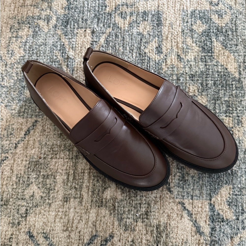 Brown Leather Loafers 8.5 women’s
